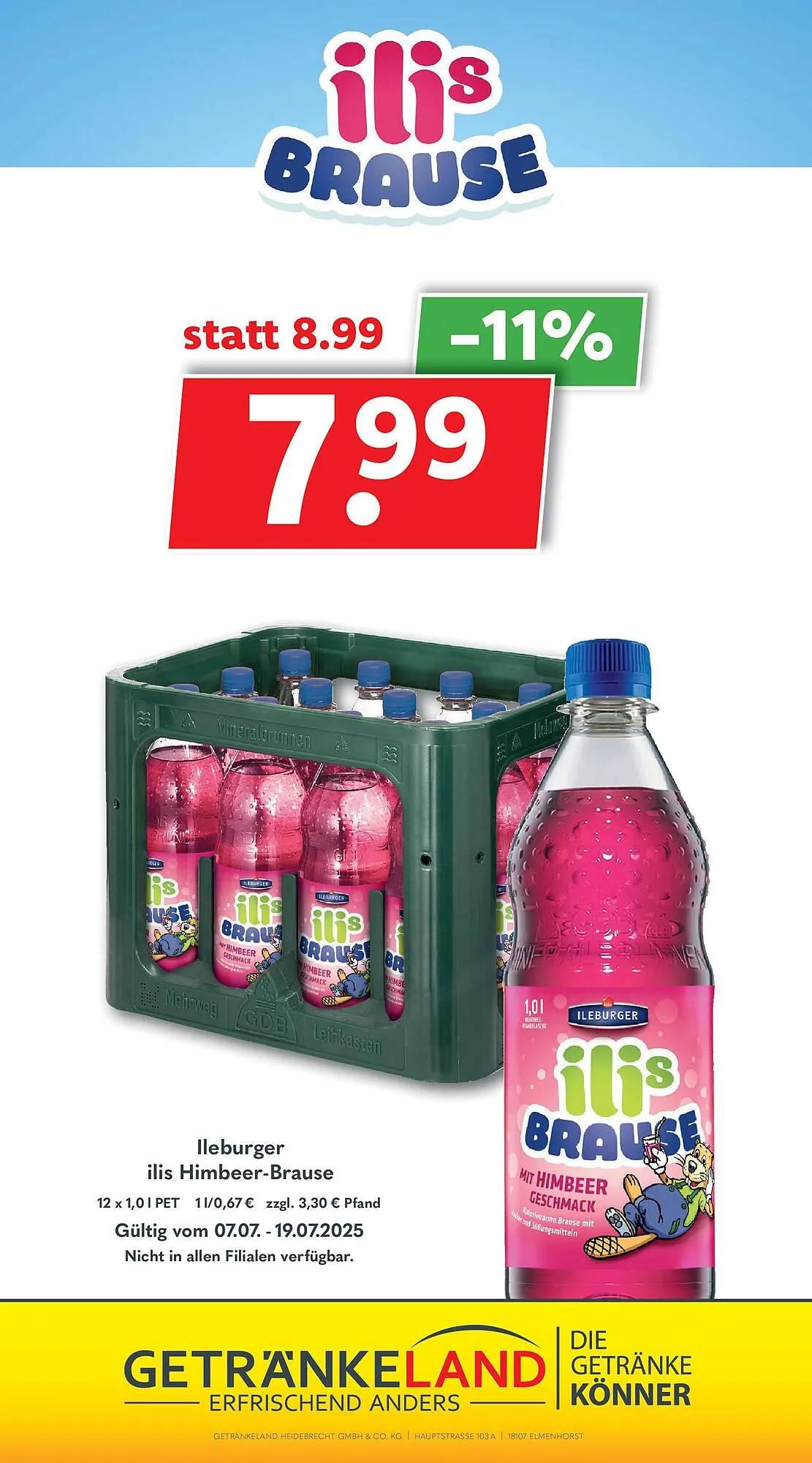 Getränkeland Prospekt von 6. Juli bis 19. Juli 2025 - Prospekt seite 15