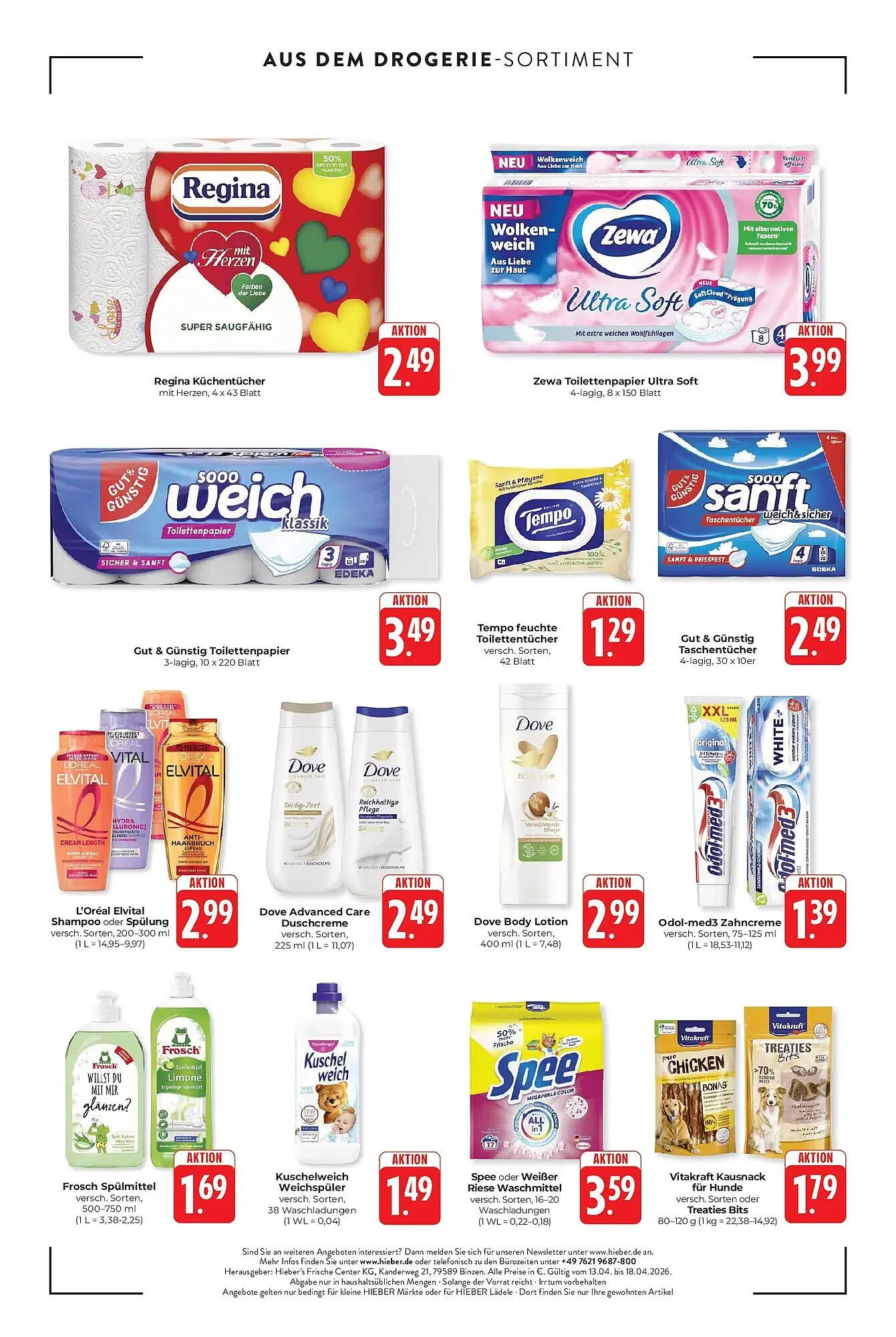 Hieber's Frische Center Prospekt von 12. April bis 18. April 2026 - Prospekt seite 16