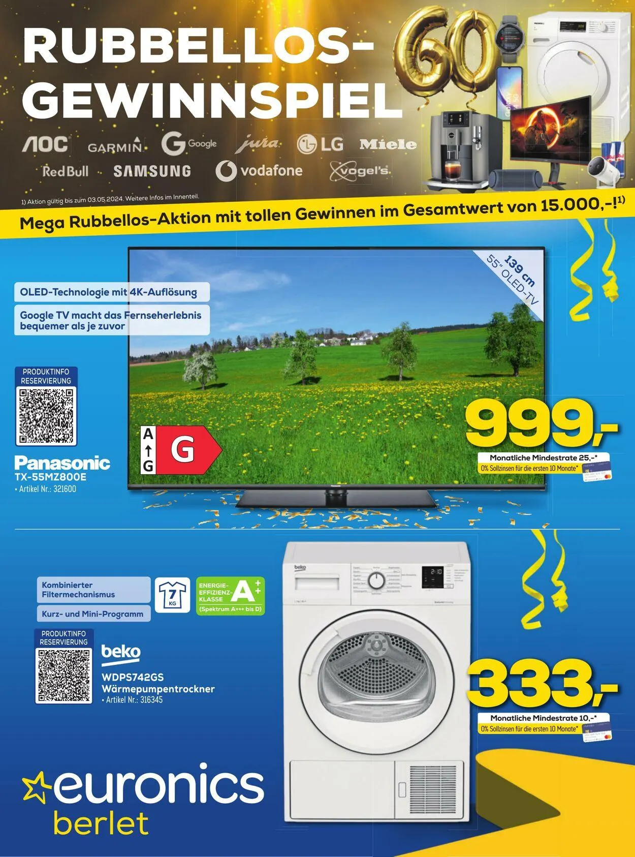 Berlet Aktueller Prospekt von 19. April bis 3. Mai 2025 - Prospekt seite 1