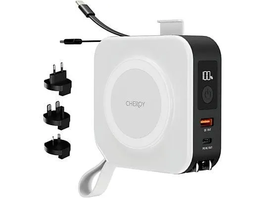 CHEROY ChargePack Multi - 5 in 1 Powerbank 10000 Weiß
