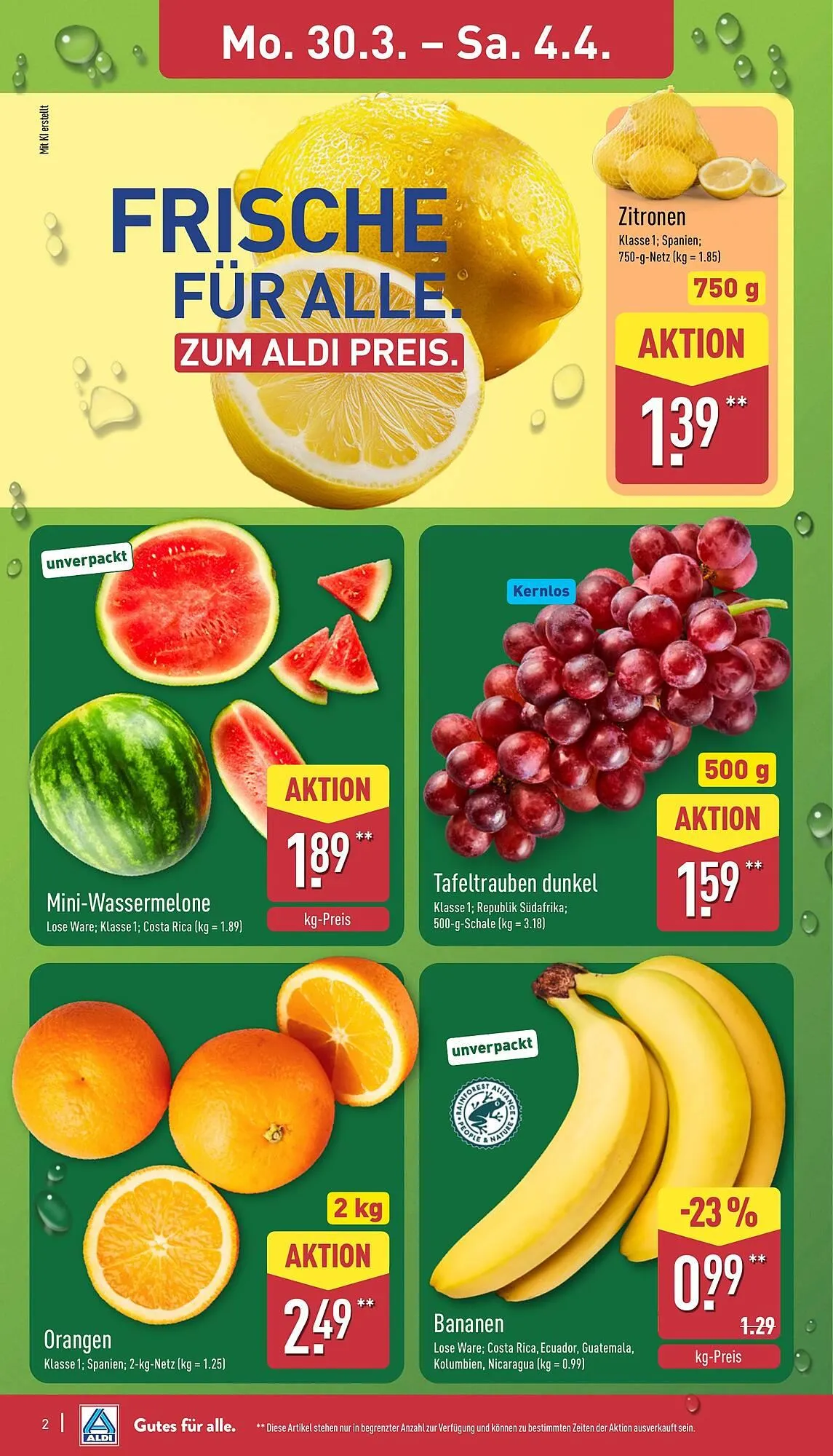 Aldi Nord Prospekt von 30. März bis 4. April 2026 - Prospekt seite 2