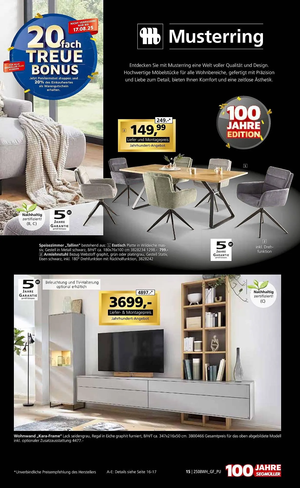 Segmüller Prospekt von 2. August bis 16. August 2025 - Prospekt seite 15