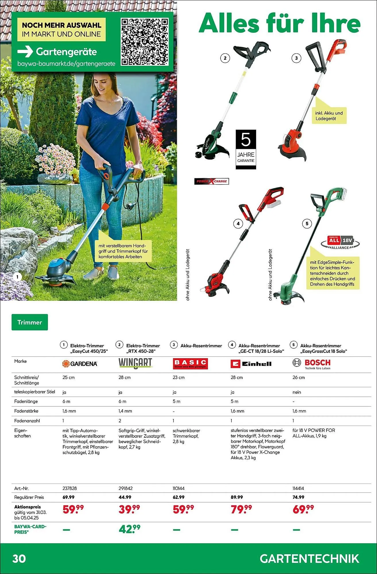 BayWa Prospekt von 31. März bis 6. April 2025 - Prospekt seite 30