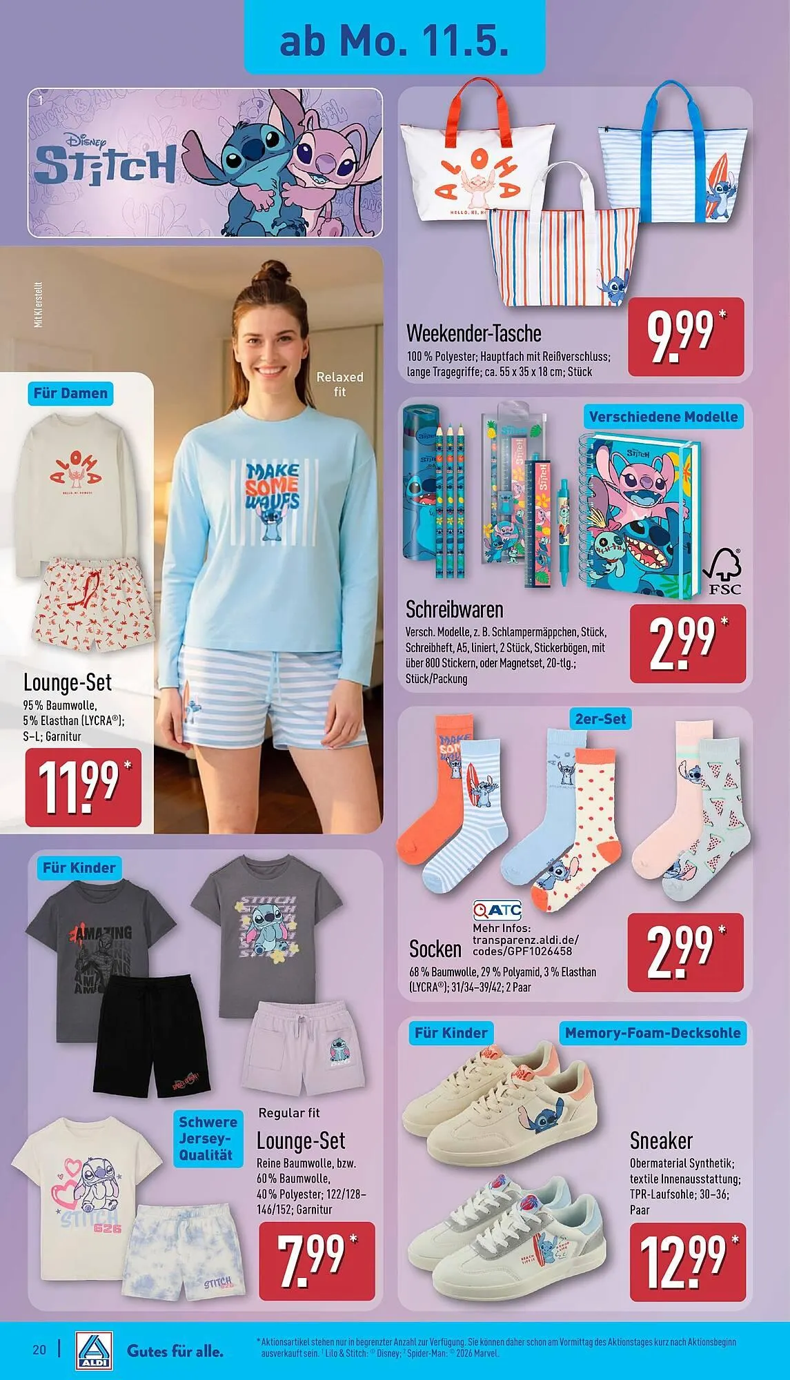 Aldi Nord Prospekt von 11. Mai bis 16. Mai 2026 - Prospekt seite 20