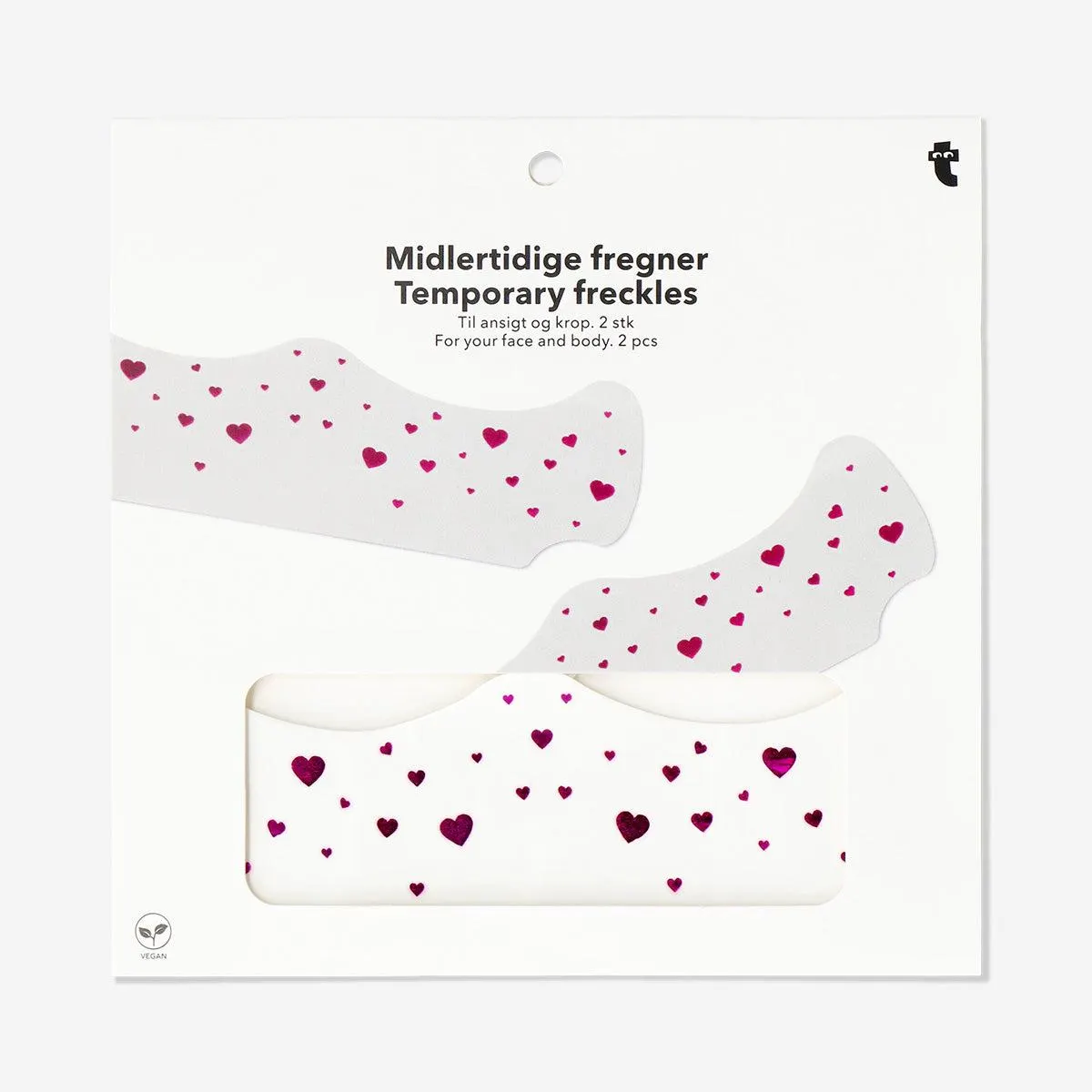 Temporary heart freckles
