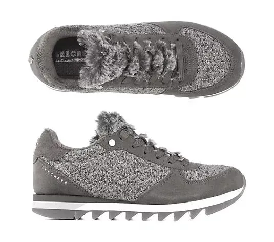 SKECHERS Damen-Sneaker Venus-QVC exklusiv Strick-Optik Memory Foam