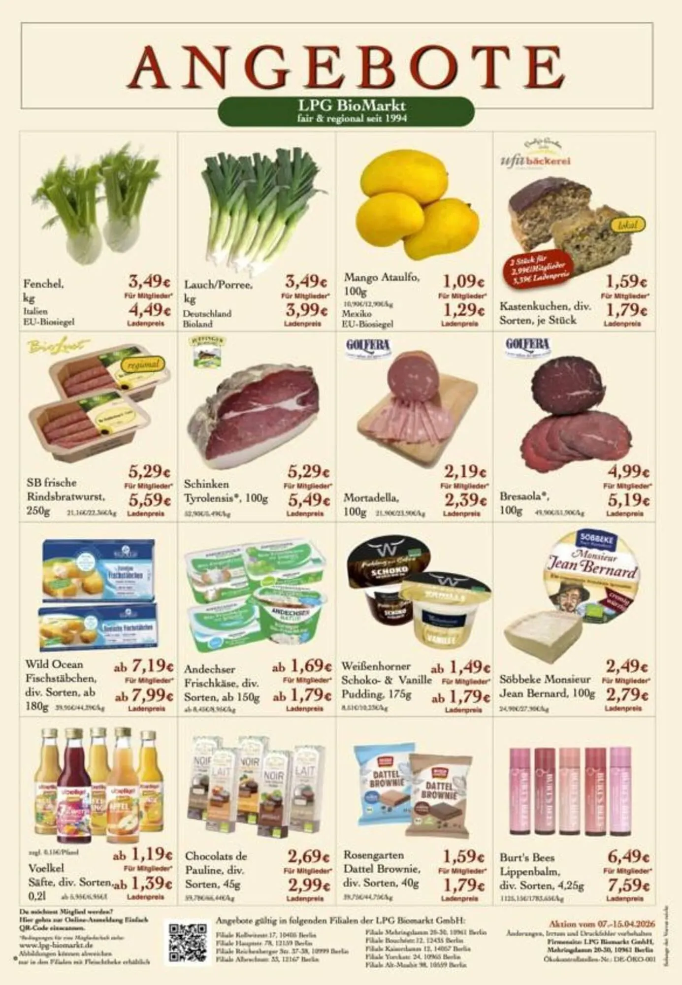 LPG Biomarkt Prospekt von 7. April bis 15. April 2026 - Prospekt seite 2