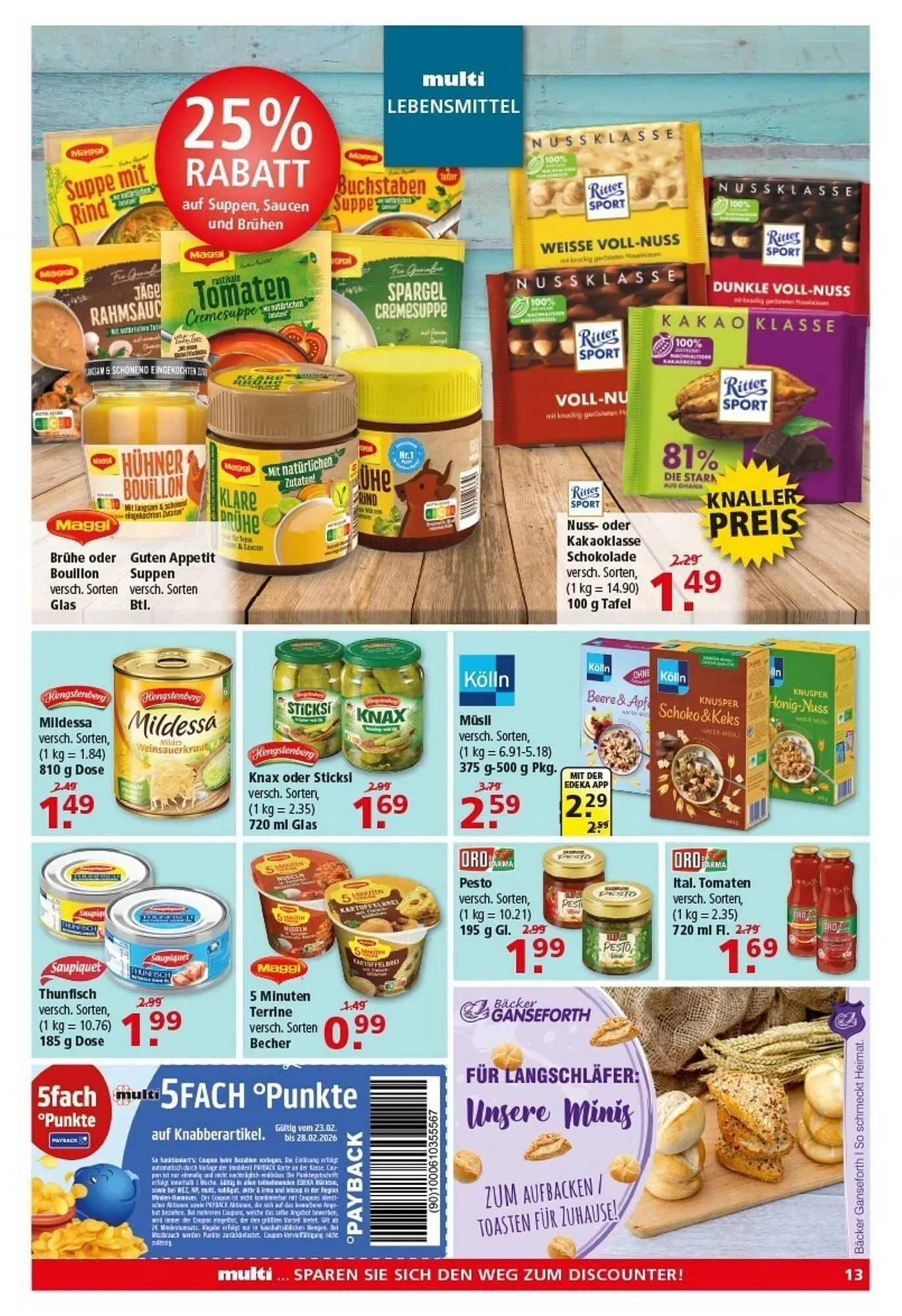 Multi Markt Prospekt von 23. Februar bis 28. Februar 2026 - Prospekt seite 13