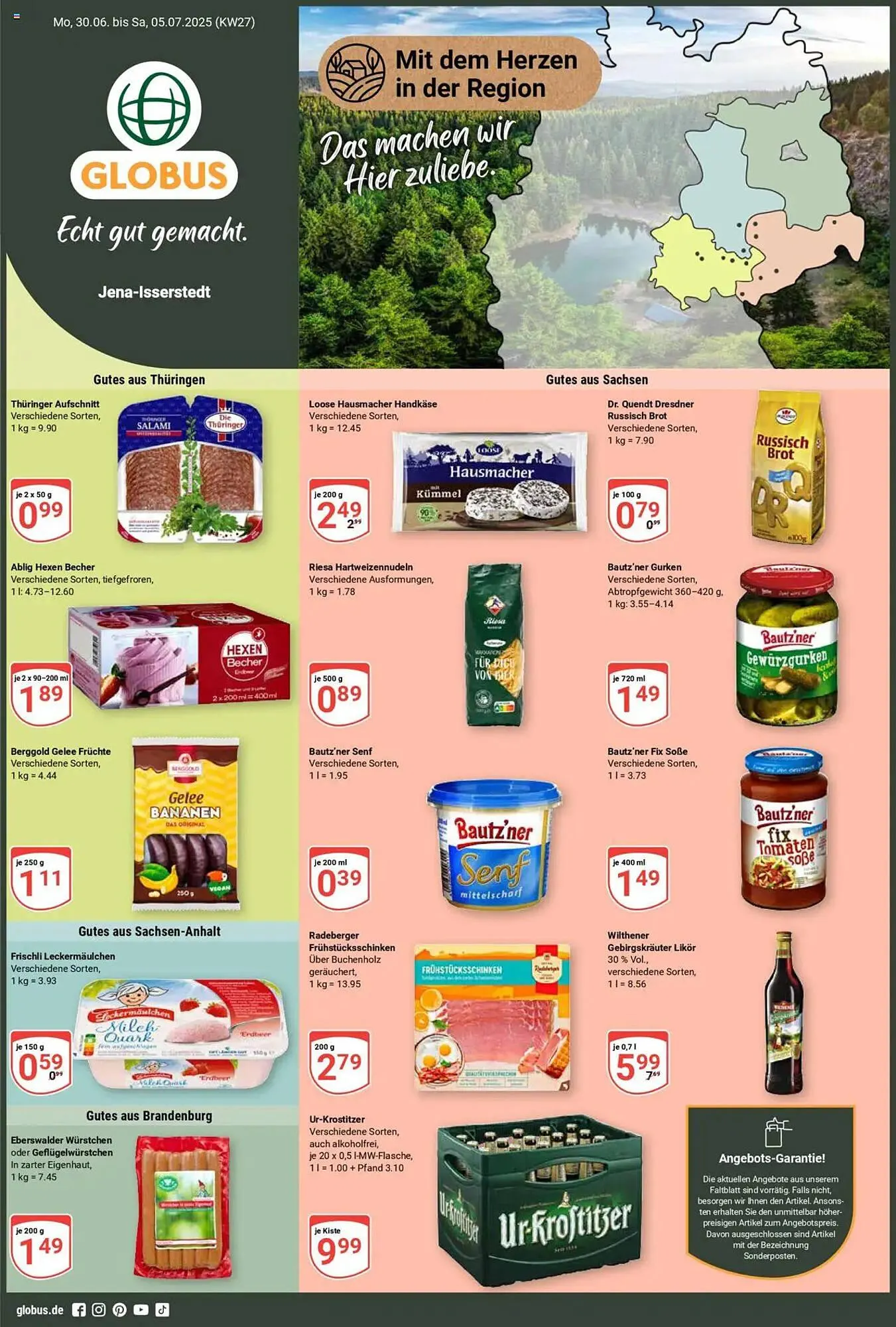 Globus Prospekt von 30. Juni bis 5. Juli 2025 - Prospekt seite 1
