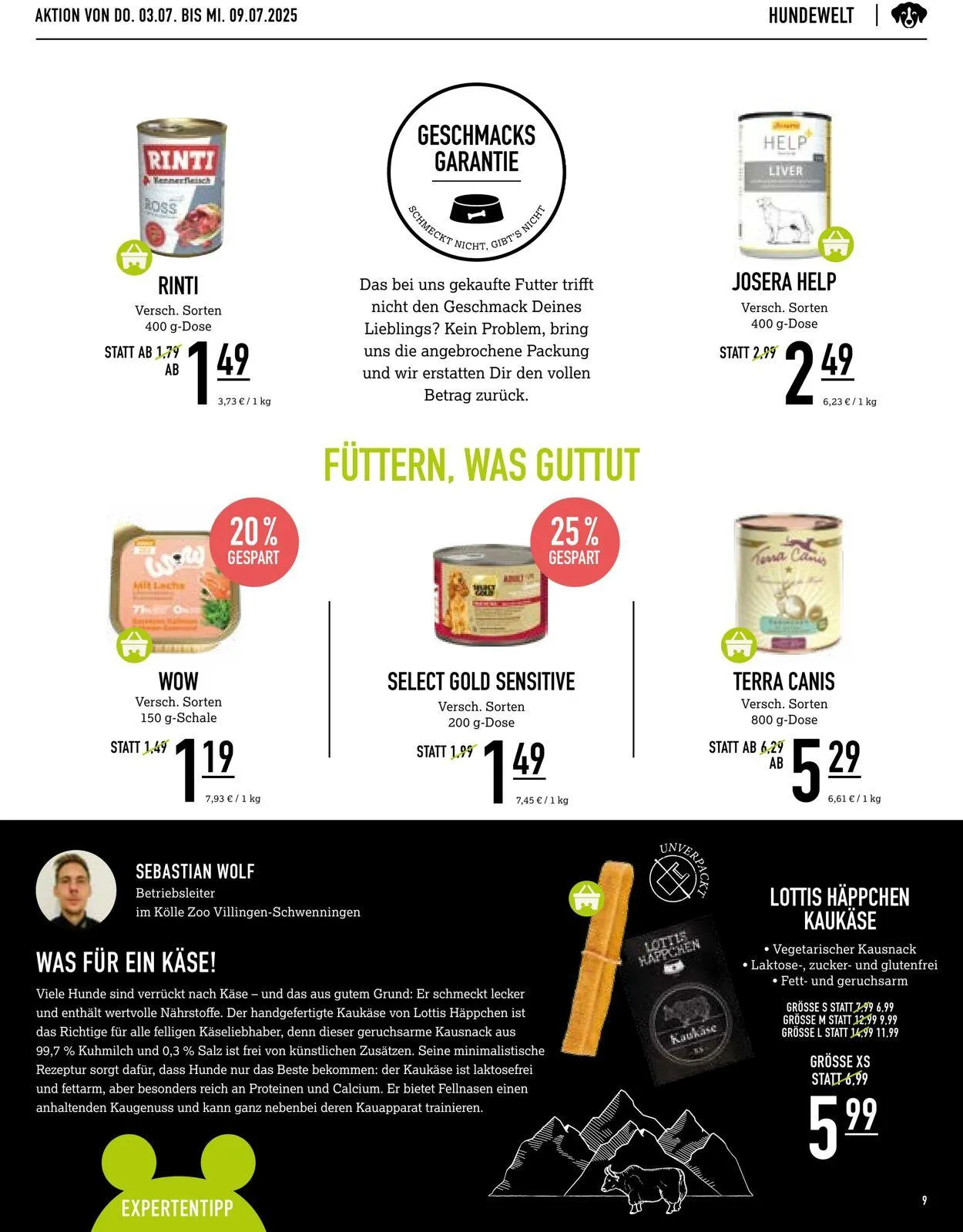 Kölle Zoo Aktueller Prospekt von 2. Juli bis 16. Juli 2025 - Prospekt seite 9