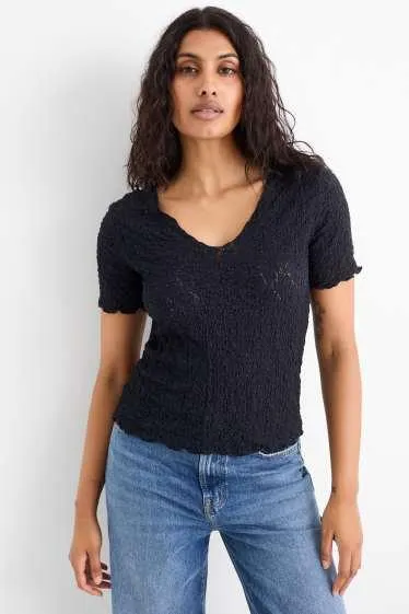 T-shirt - regular fit - textured