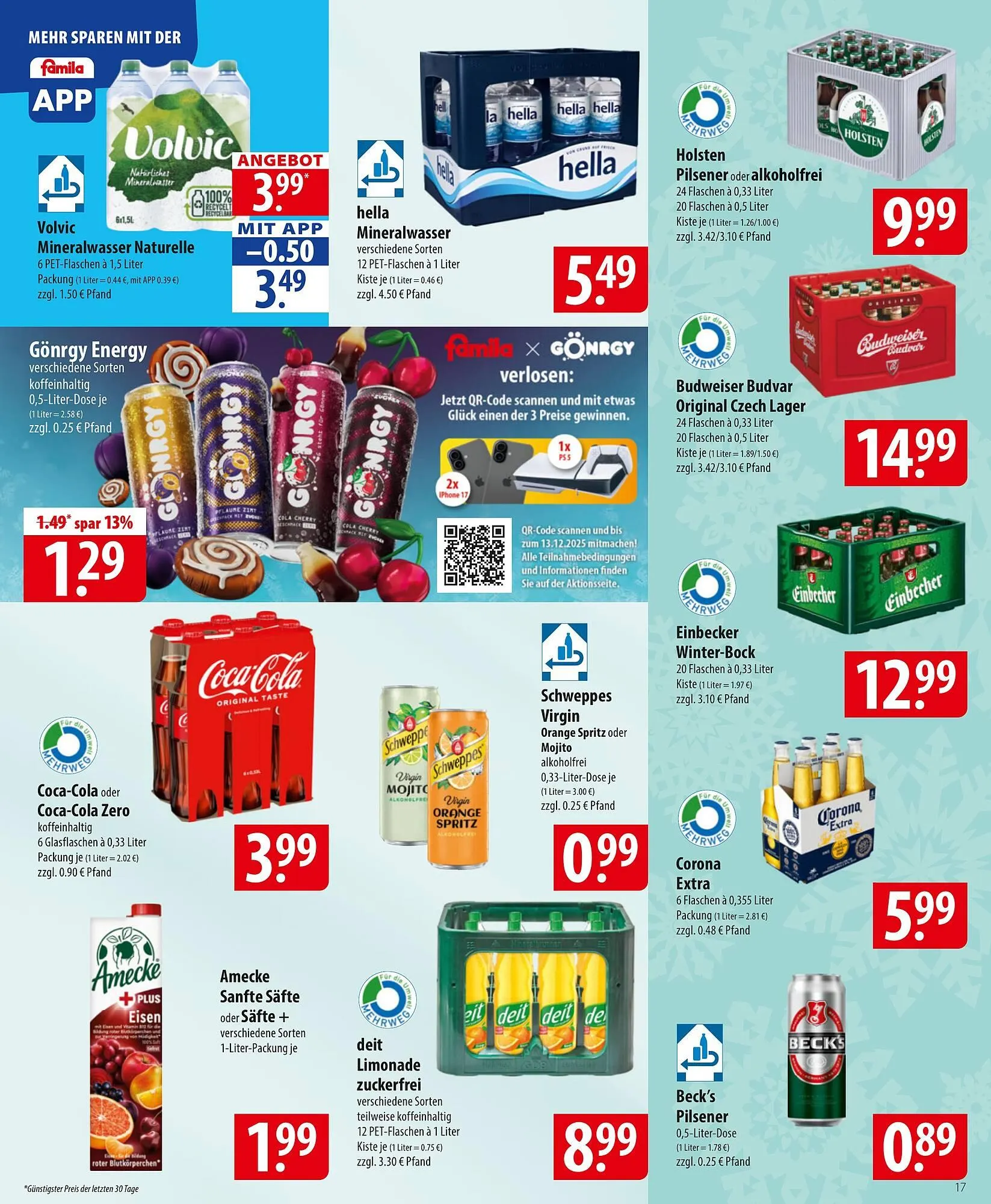 Famila Nord Ost Prospekt von 1. Dezember bis 6. Dezember 2025 - Prospekt seite 17