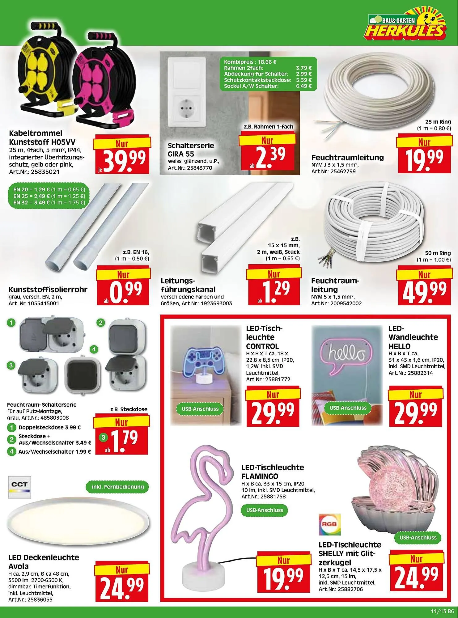 Herkules Baumarkt Prospekt von 9. März bis 14. März 2026 - Prospekt seite 13