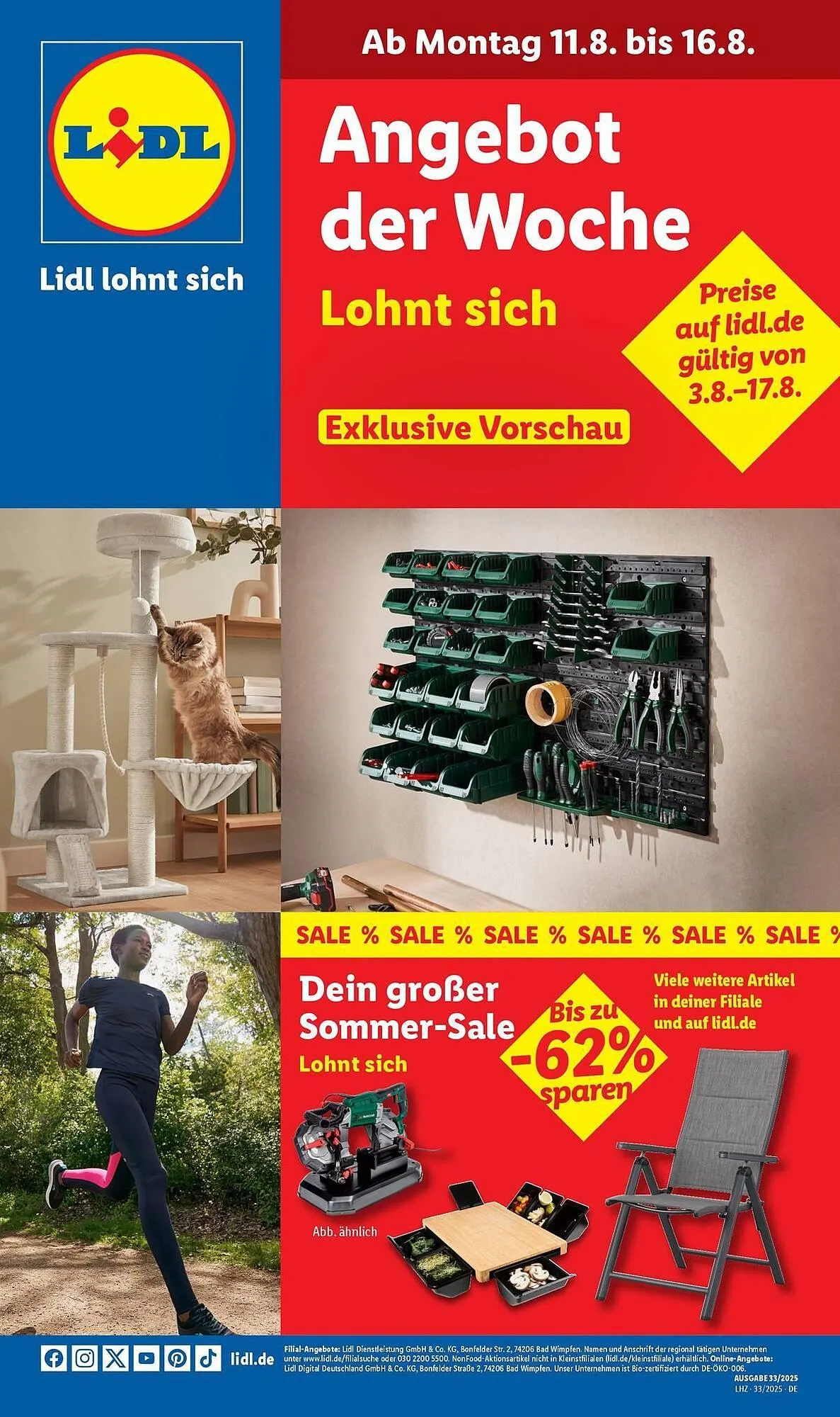 Lidl Prospekt von 11. August bis 16. August 2025 - Prospekt seite 1