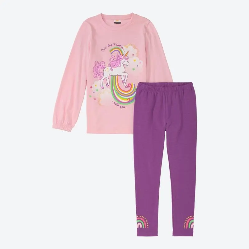 Kinder-Mädchen-Pyjama mit Pony-Aufdruck