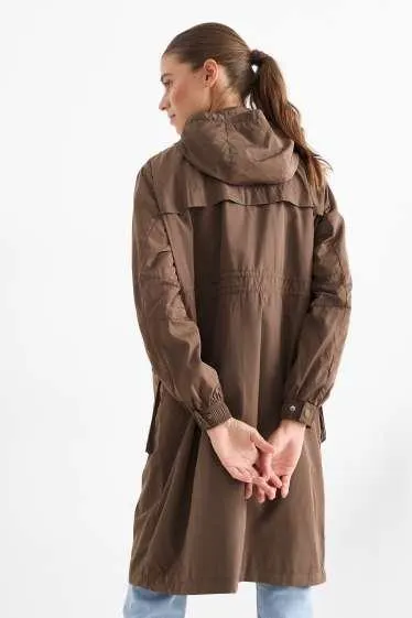 Parka with hood - water-repellent
