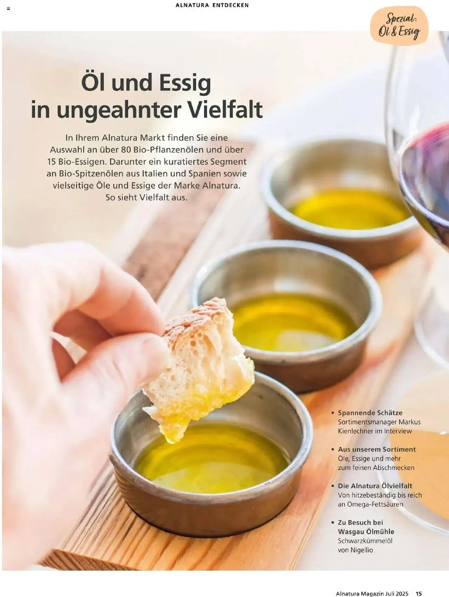 Alnatura Prospekt von 1. Juli bis 31. Juli 2025 - Prospekt seite 15