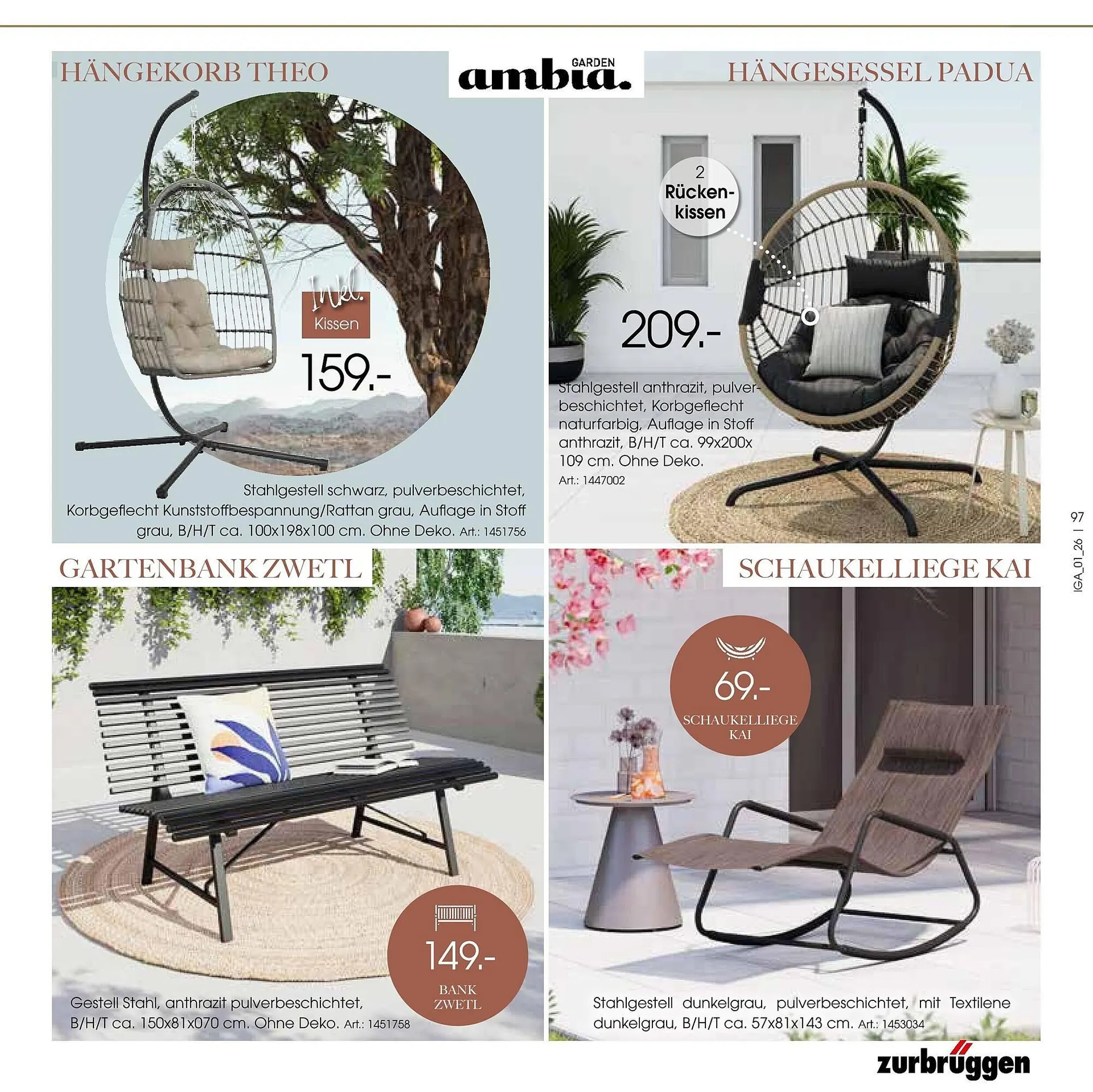 Zurbrüggen Prospekt von 17. März bis 31. August 2026 - Prospekt seite 97