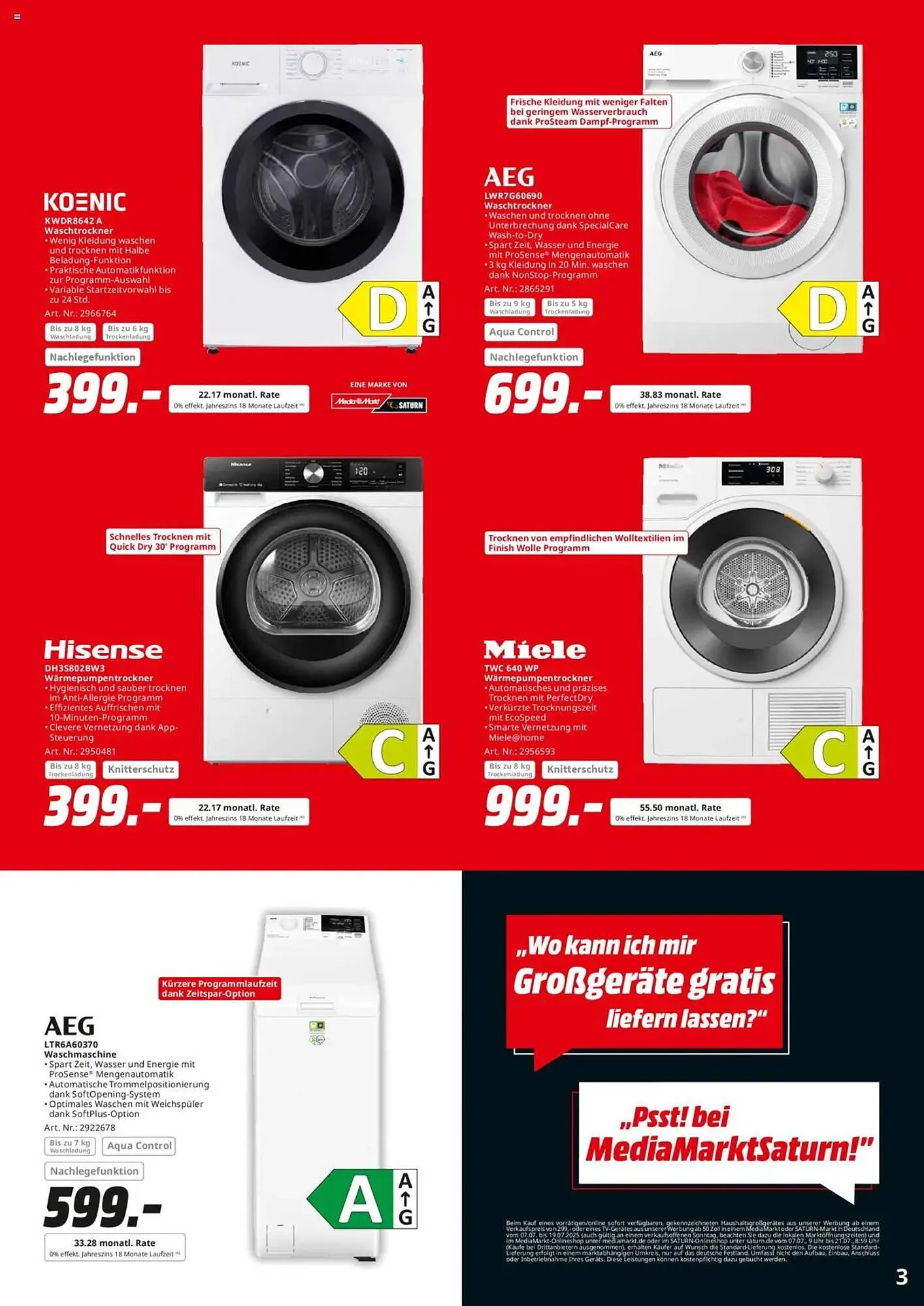 Saturn Prospekt von 7. Juli bis 19. Juli 2025 - Prospekt seite 3