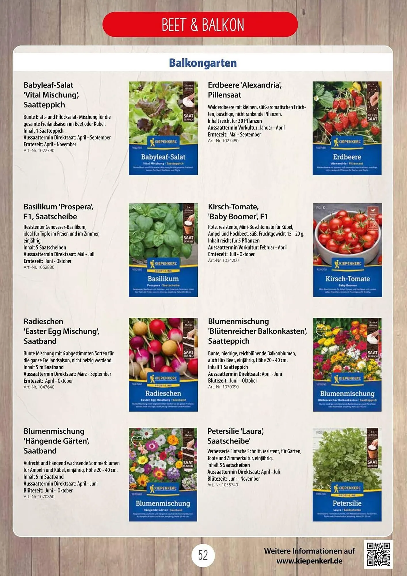 Kiebitzmarkt Prospekt von 16. April bis 31. August 2025 - Prospekt seite 52