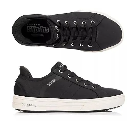 SKECHERS Damen-Halbschuh Arch Fit Arcade Canvas Hands Free Slip-Ins®