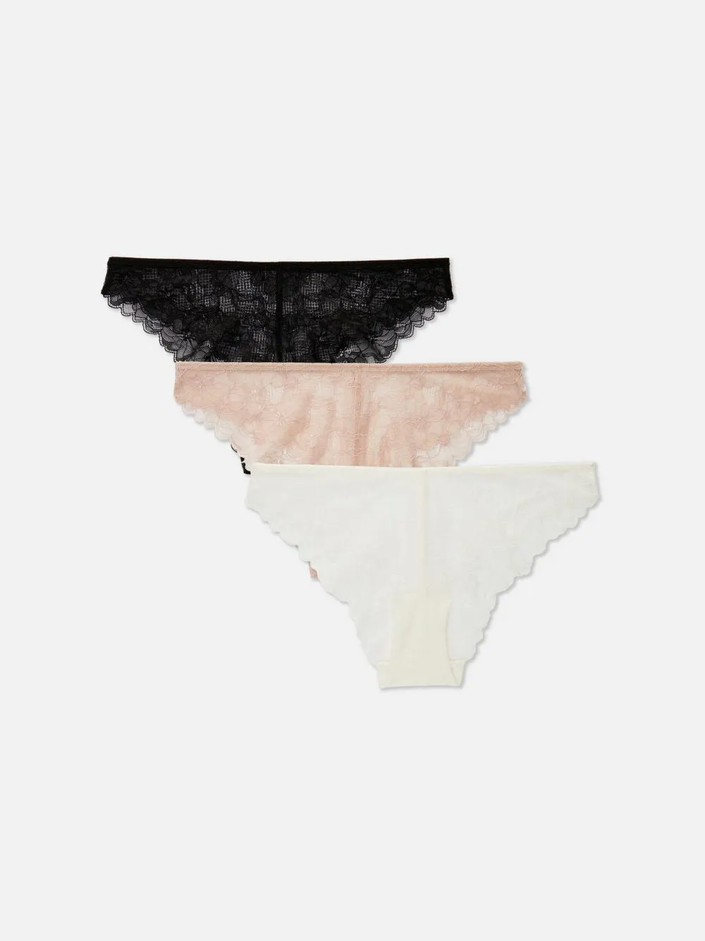 Brazil-Slips mit Spitze, 3er-Pack