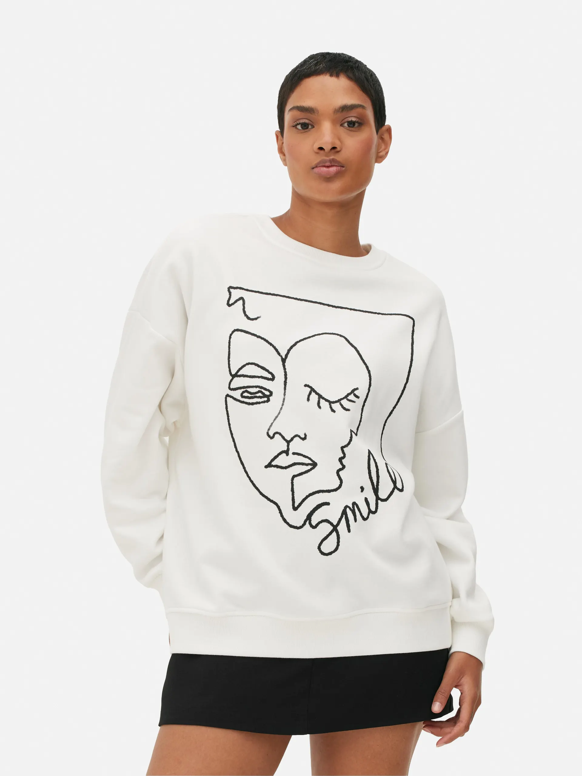 Sweatshirt mit abstraktem Print