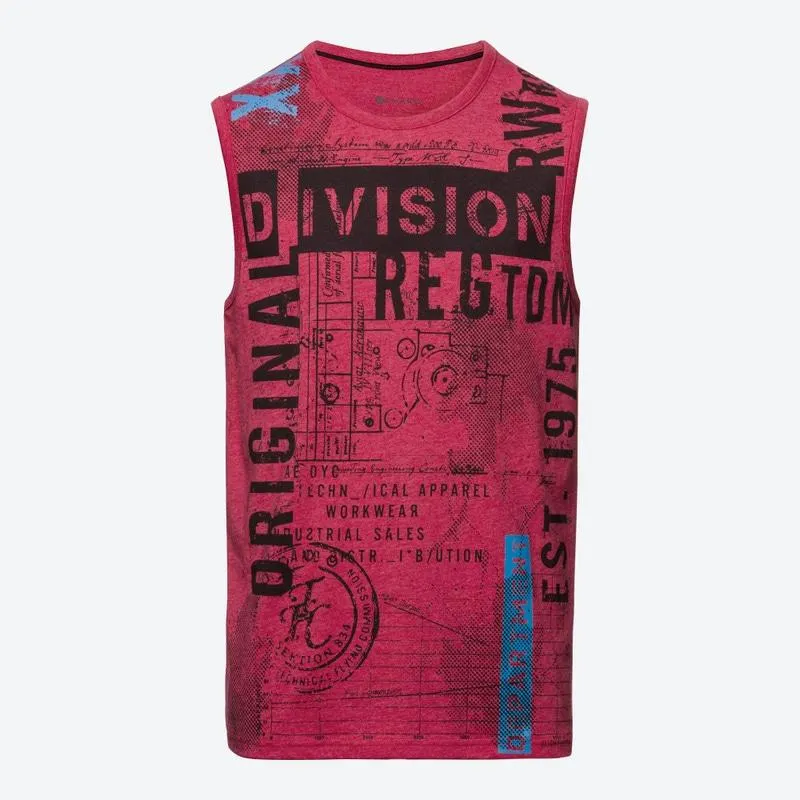 Herren-Muskelshirt mit großem Frontdruck