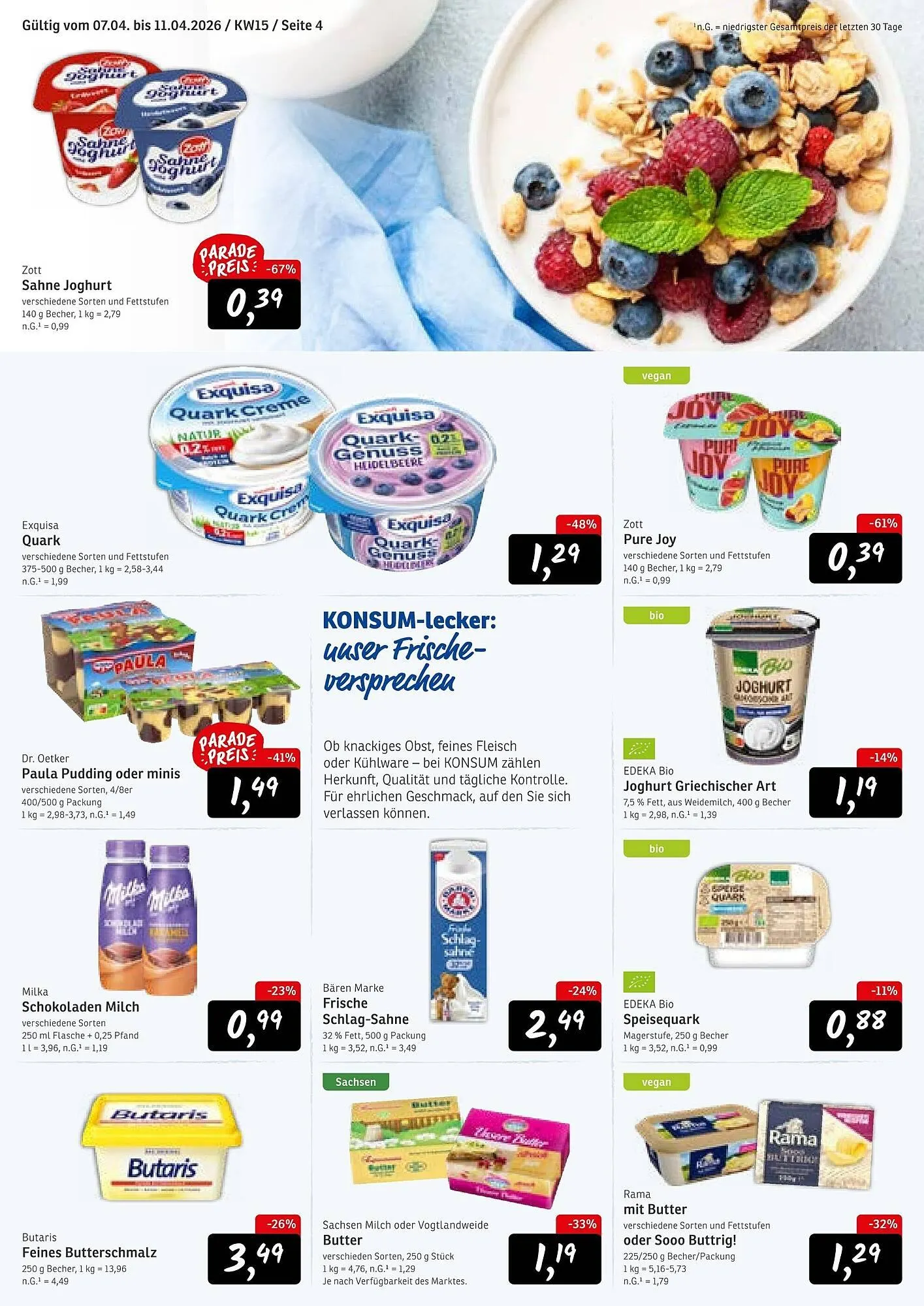 KONSUM Prospekt von 7. April bis 11. April 2026 - Prospekt seite 4