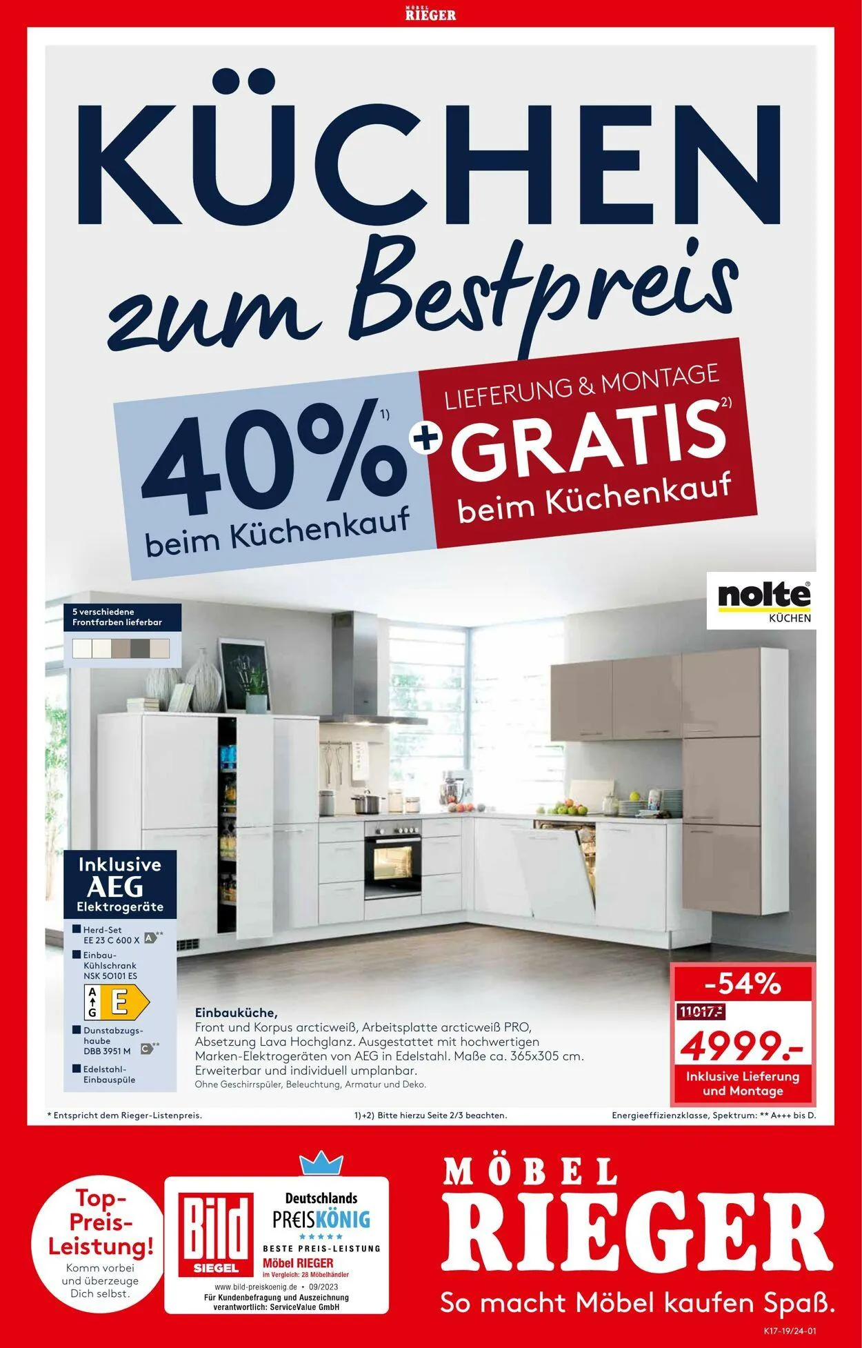 Möbel Rieger Aktueller Prospekt von 11. Februar bis 25. Februar 2026 - Prospekt seite 1
