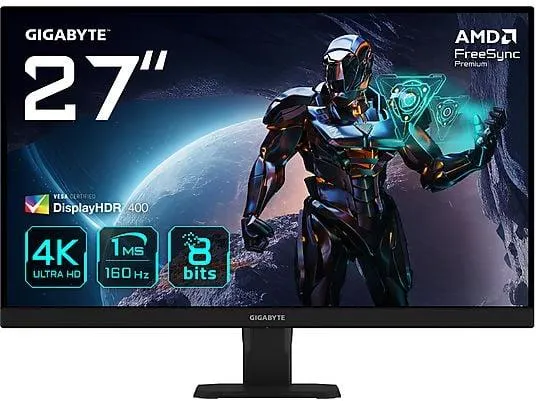 GIGABYTE GS27U 27 Zoll UHD 4K Gaming Monitor (1 ms Reaktionszeit , 160 Hz , 60 Hz nativ)