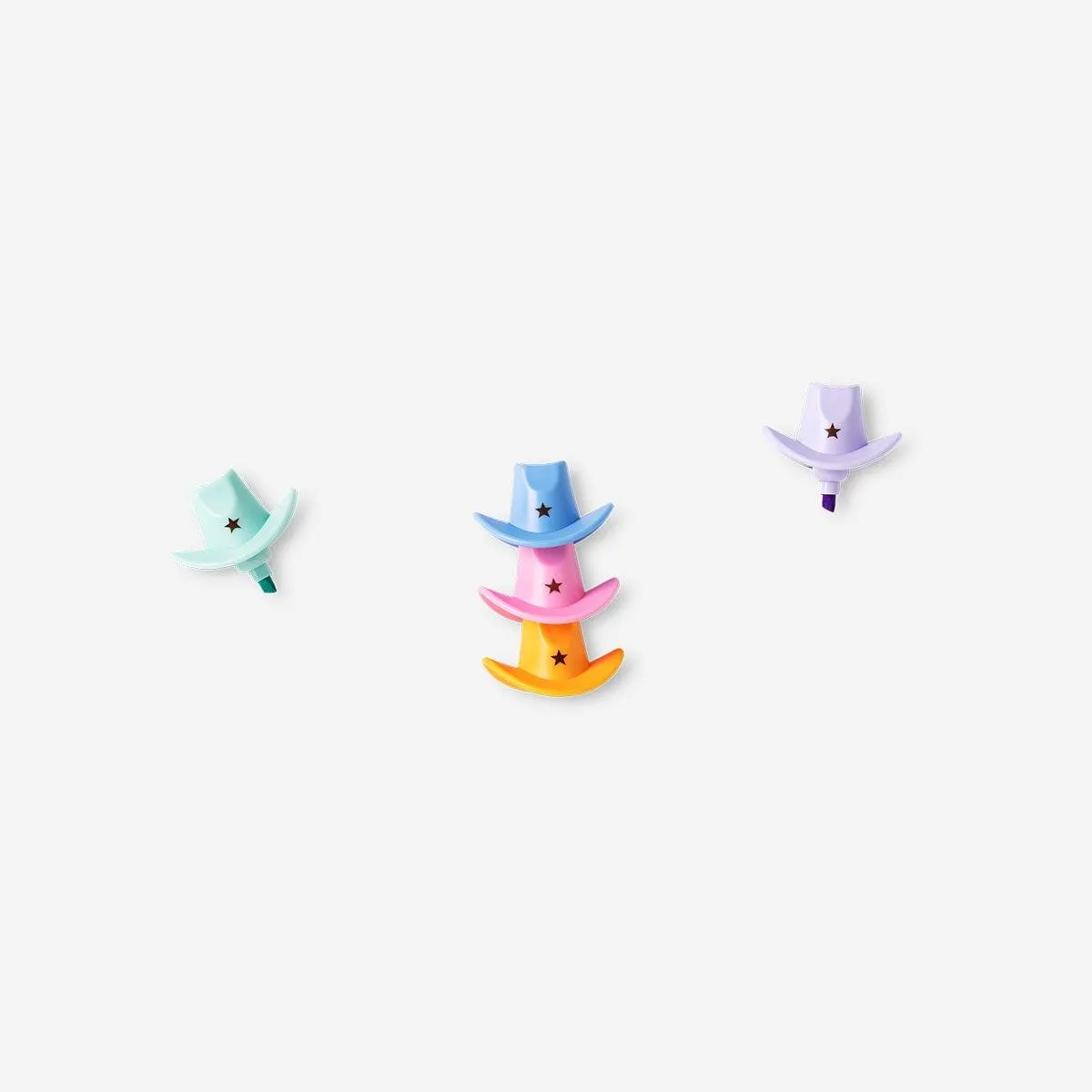 Stackable cowboy hat highlighters - 5 pcs