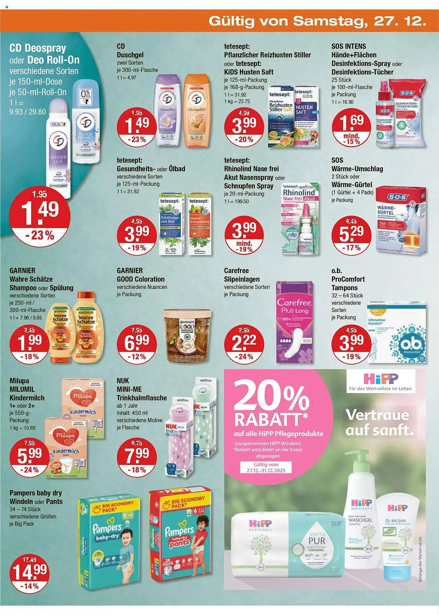 V Markt Prospekt von 27. Dezember bis 31. Dezember 2025 - Prospekt seite 10