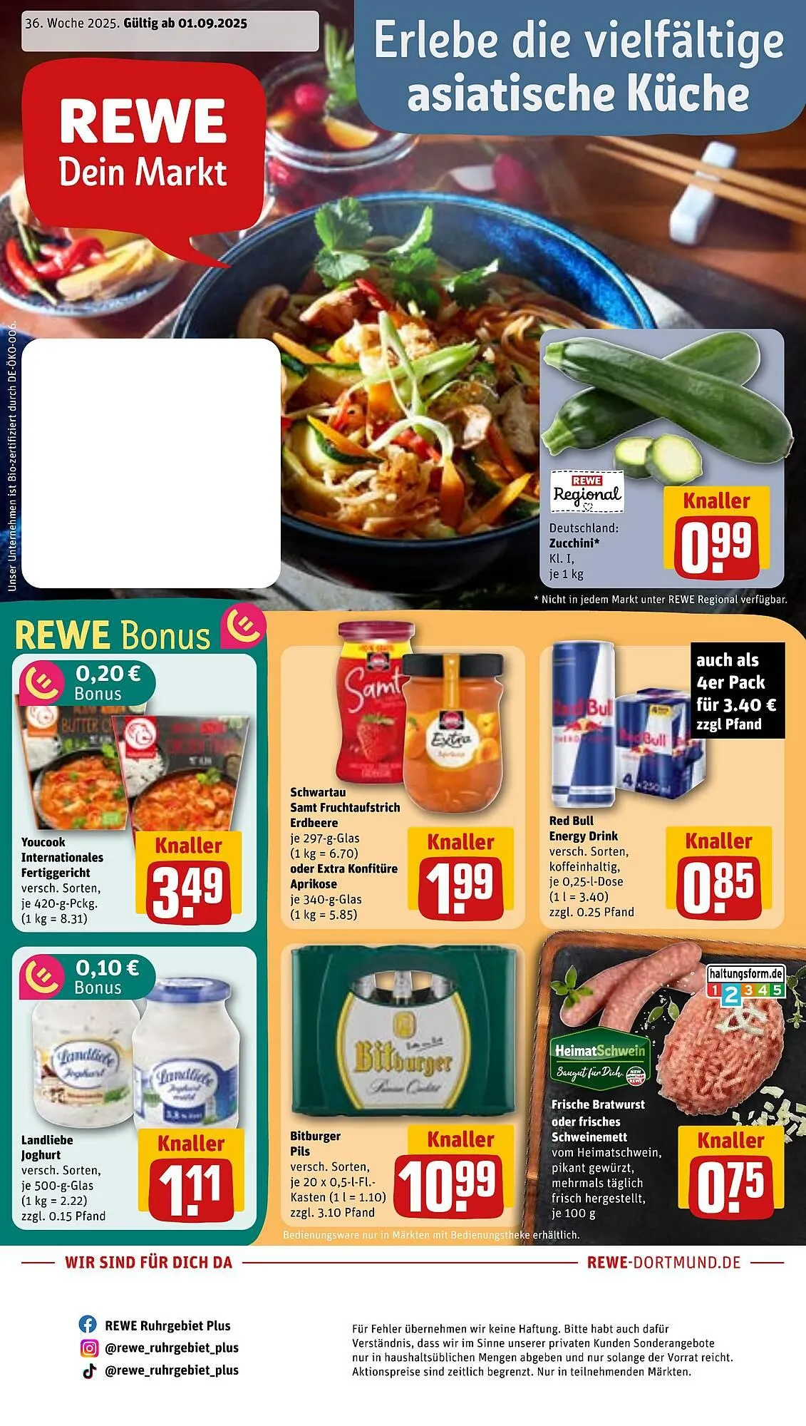 REWE Prospekt von 1. September bis 7. September 2025 - Prospekt seite 1