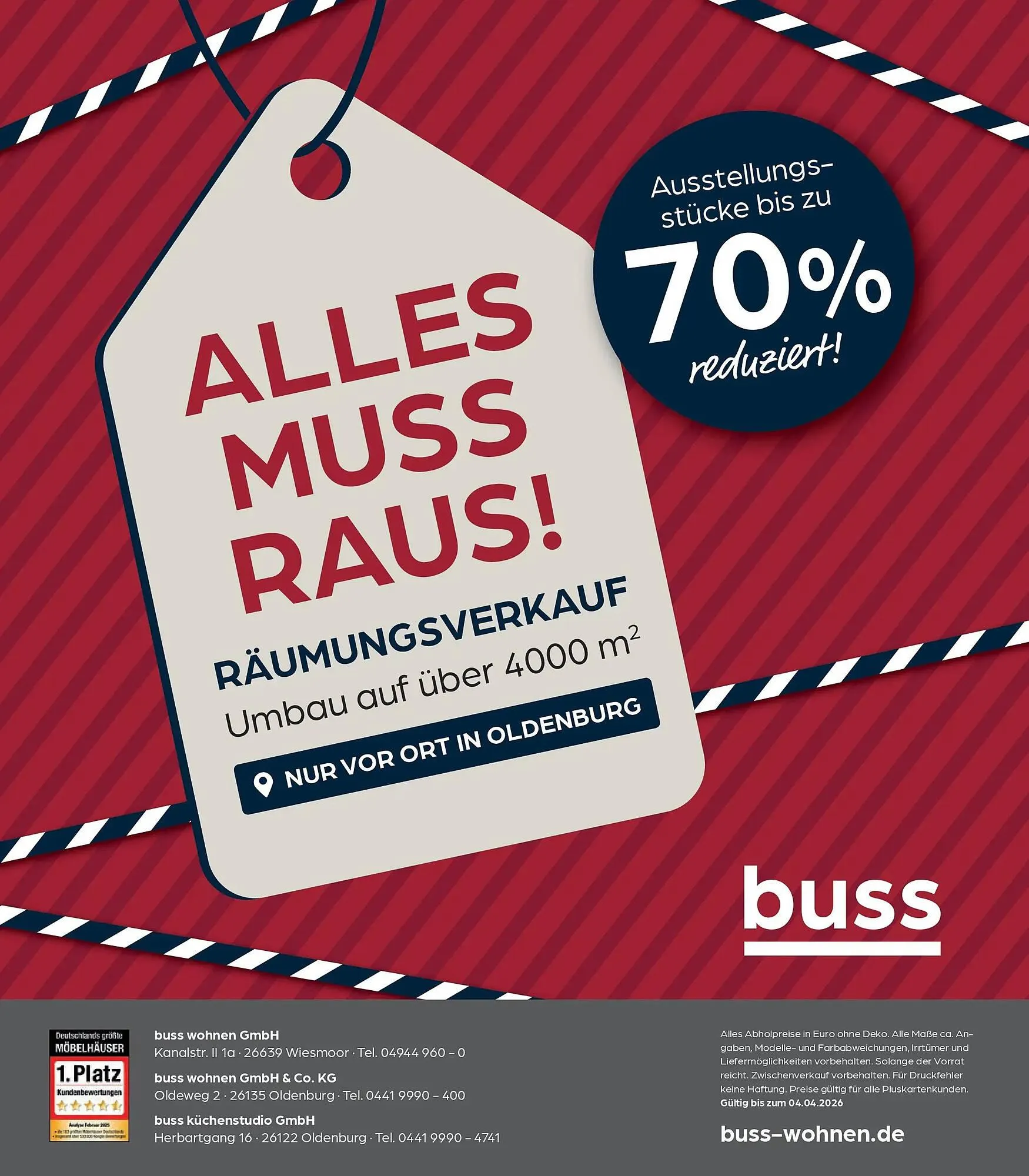 Möbel Buss Prospekt von 19. März bis 4. April 2026 - Prospekt seite 32