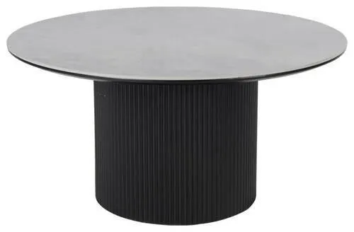 80/80/40 cm rund Schwarz, Hellgrau