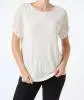T-Shirt mit Chiffonärmeln