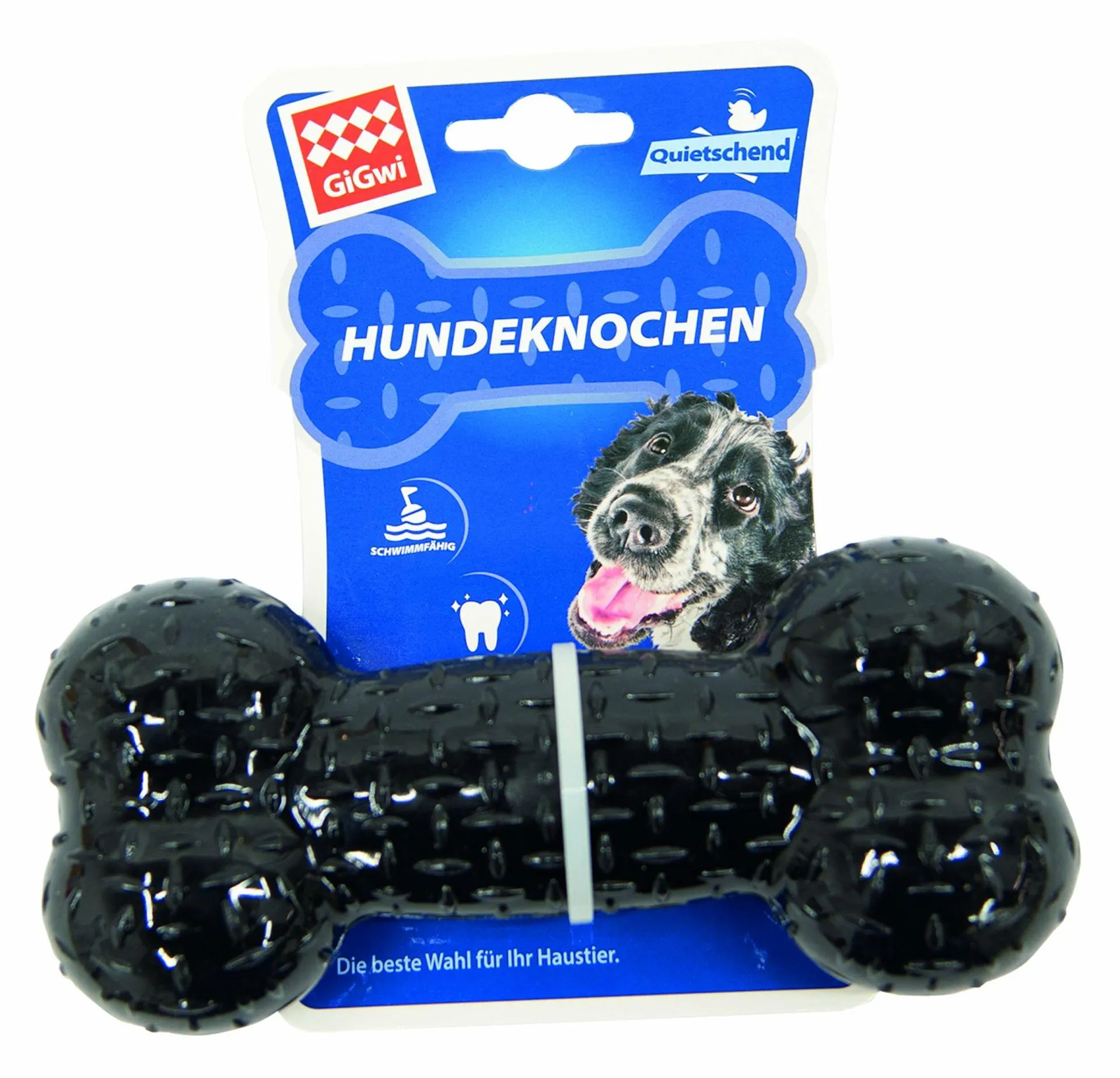TPR Knochen quietschend 16,5 x 7,5 x 4 cm schwarz