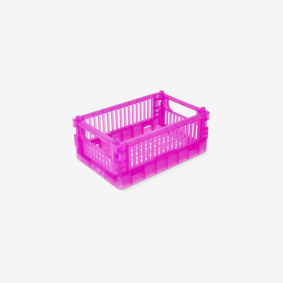 Pink collapsible storage box - 15 cm