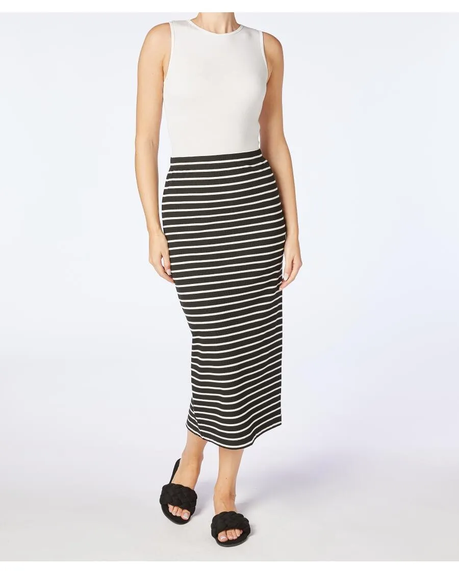 Gestreifter Rock Janina, elastischer Bund