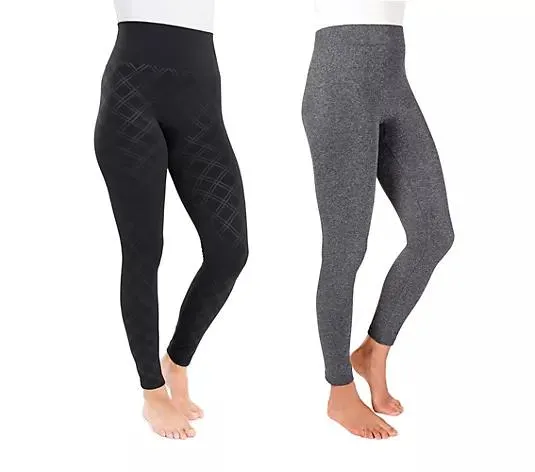 Wählen Sie Ihre Variante: MUK LUKs Strumpfleggings Fleece-gefüttert uni/gemustert 2er Pack