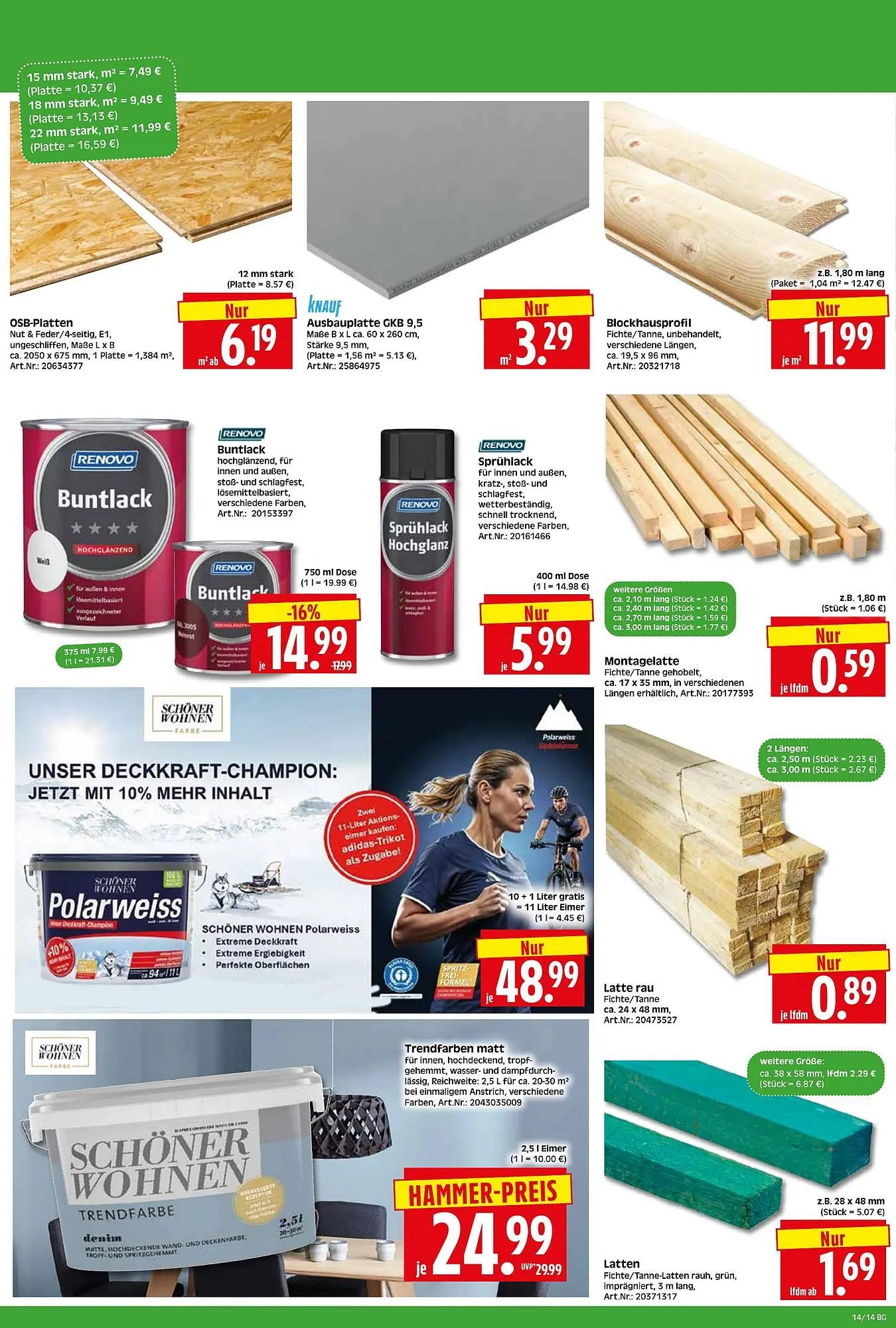 Herkules Baumarkt Prospekt von 30. März bis 4. April 2026 - Prospekt seite 14