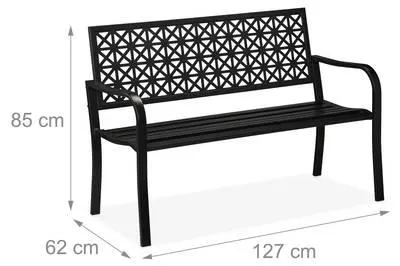 Gartenbank geometrisches Muster