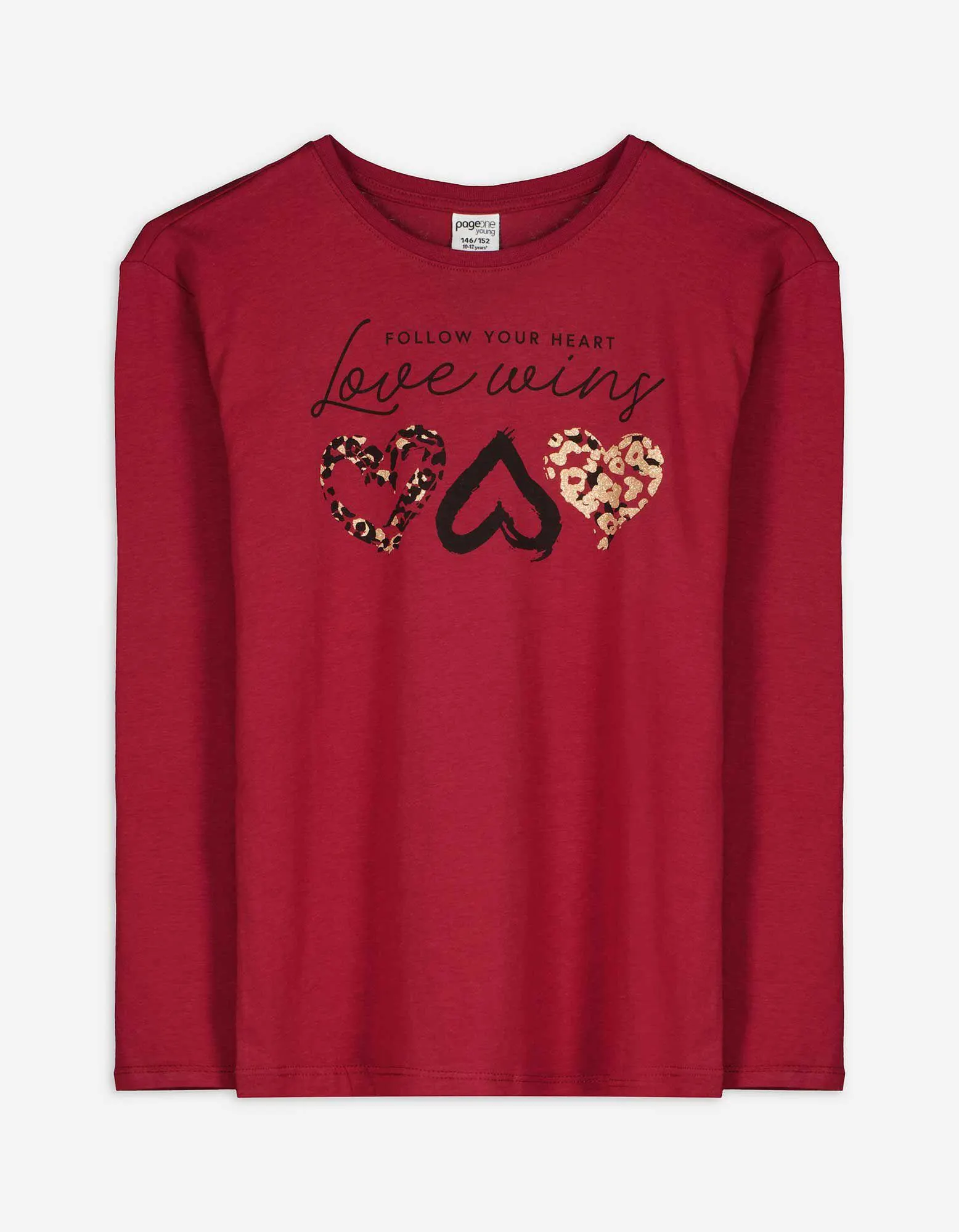 Maglia a manica lunga - Stampa - rosso scuro