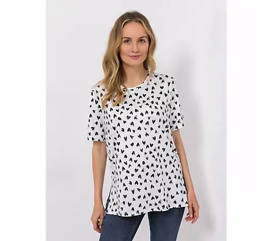 IN-PRINT Shirt 1/2-Arm Rundhalsausschnitt bedruckt