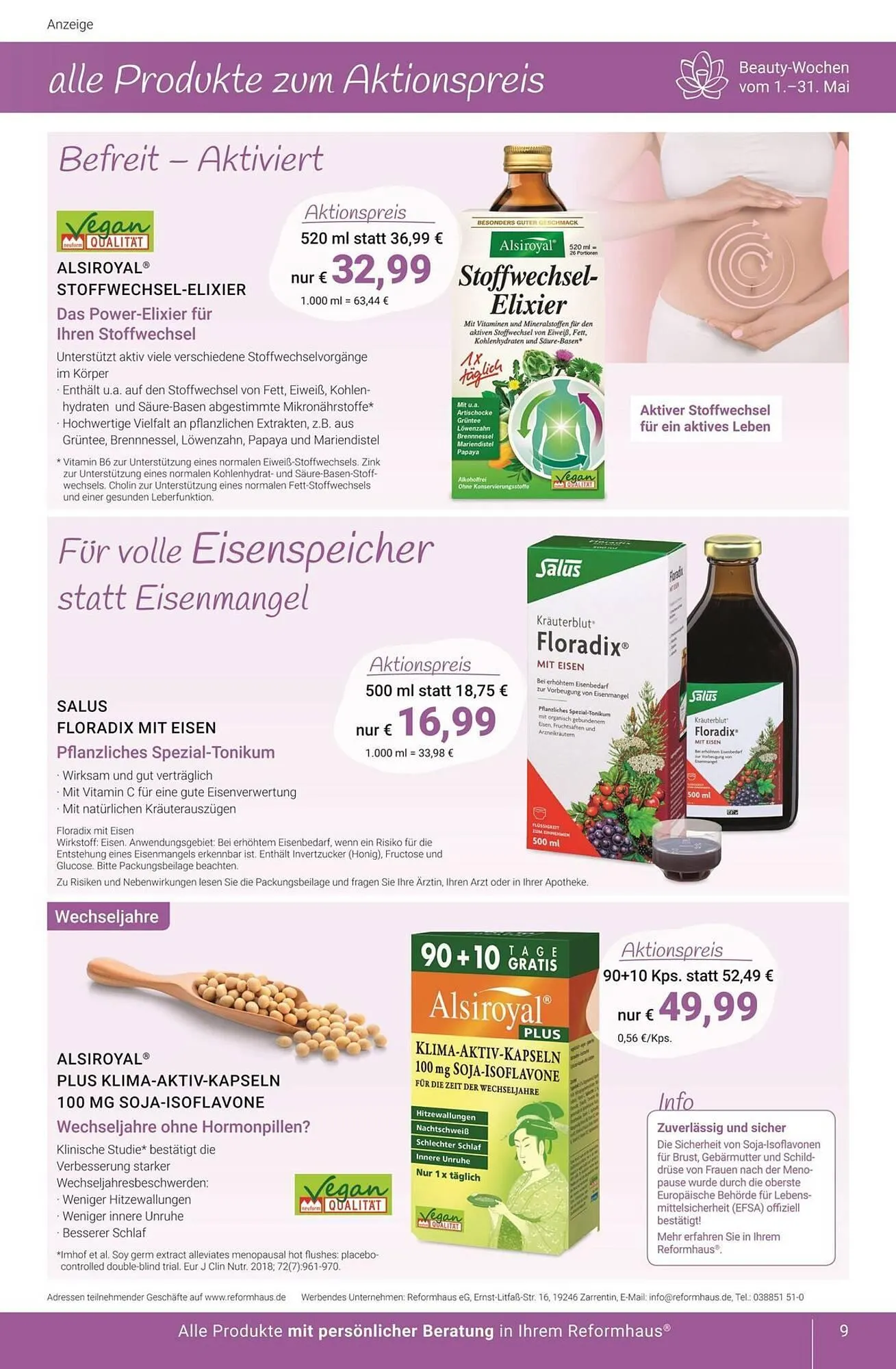 Reformhaus Prospekt von 22. Mai bis 31. Mai 2025 - Prospekt seite 9