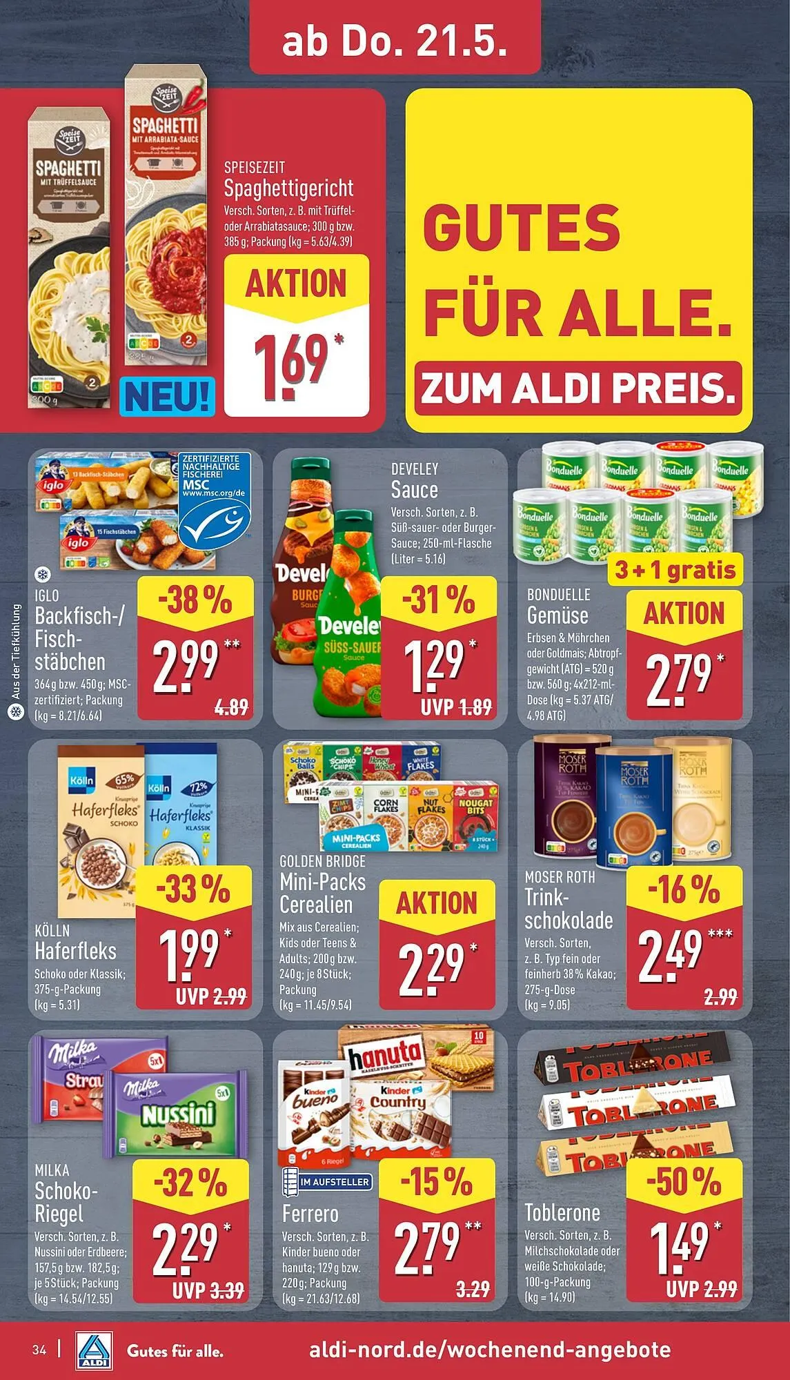 Aldi Nord Prospekt von 18. Mai bis 23. Mai 2026 - Prospekt seite 34