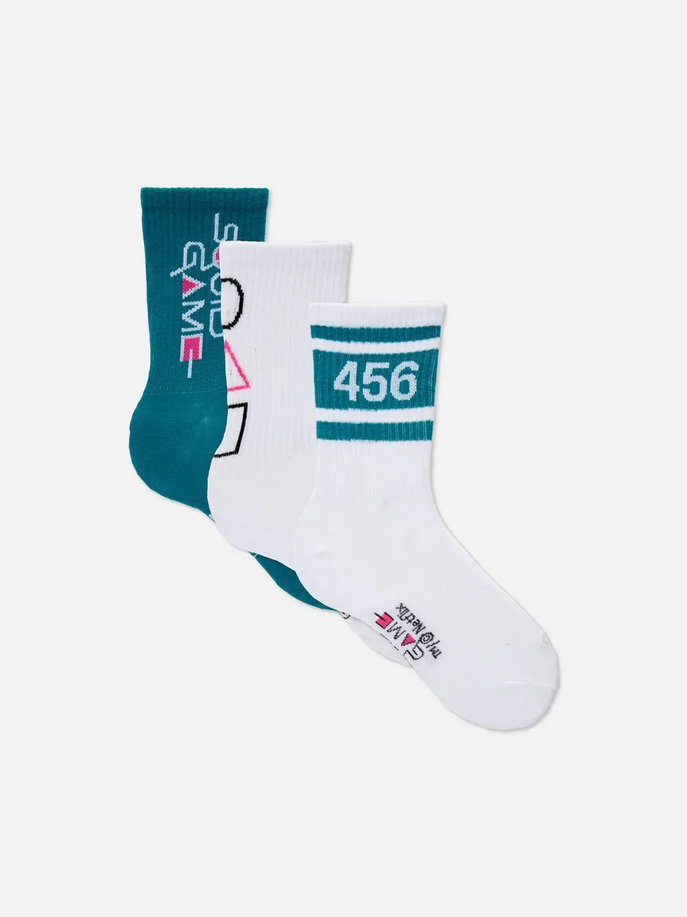 „Squid Game“ Crew-Socken, 3er-Pack