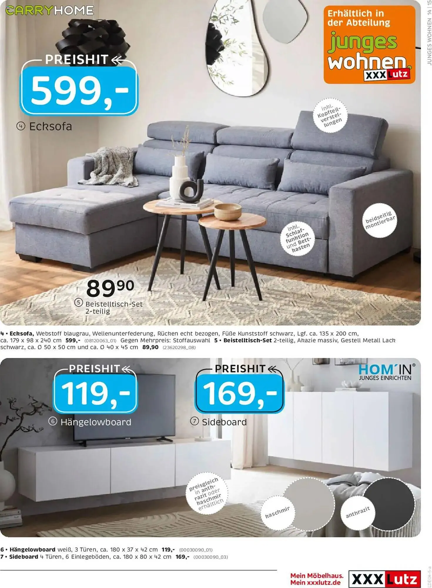 XXXLutz Prospekt von 23. März bis 6. April 2025 - Prospekt seite 21