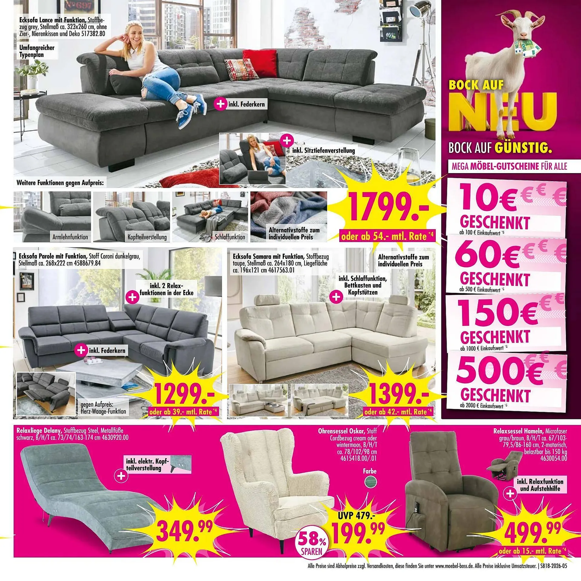 Möbel Boss Prospekt von 25. April bis 1. Mai 2026 - Prospekt seite 5